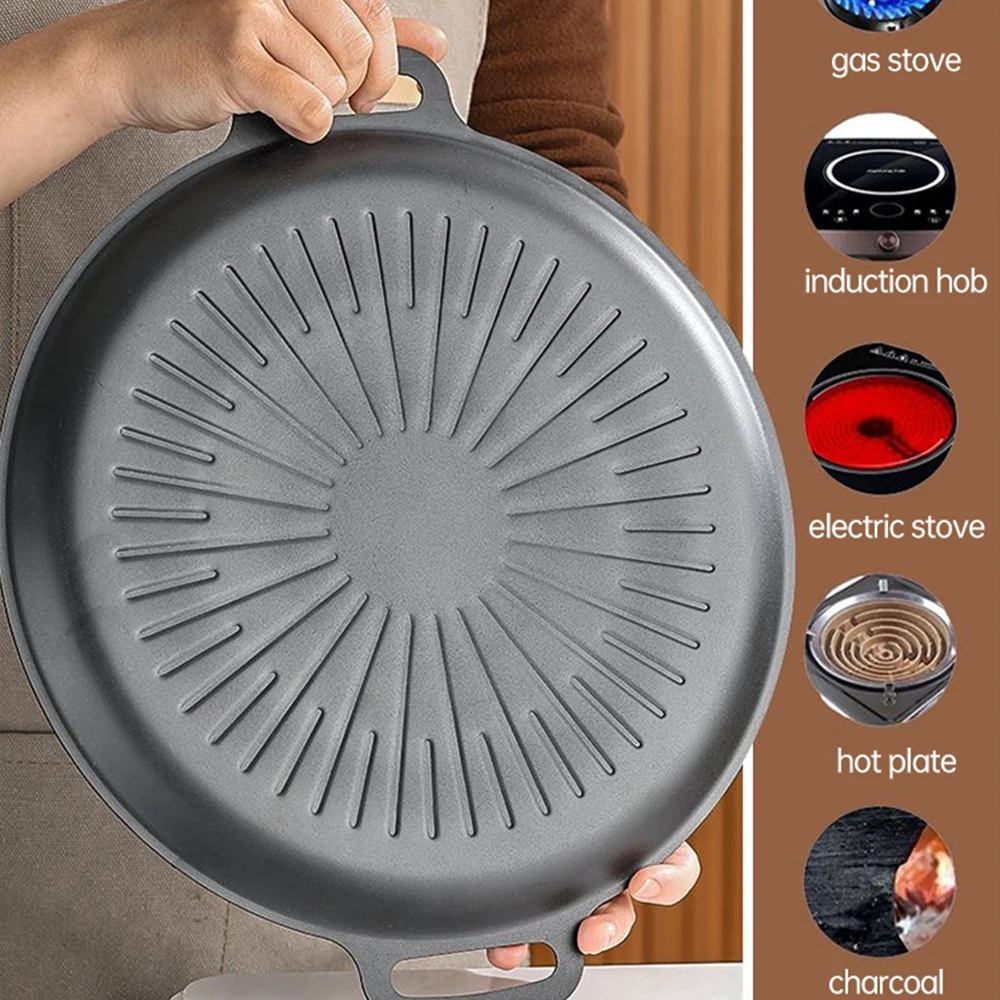 34CM Outdoor BBQ Grill Pan Non - Korean Bbq Grill ulasan dan harga